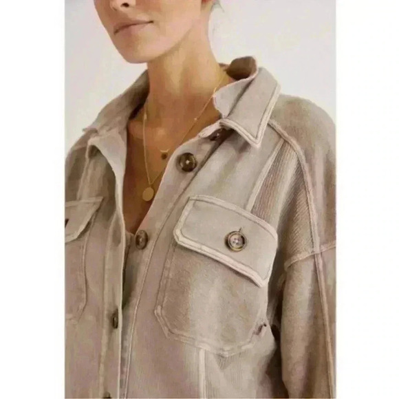 Anthropologie Pilcro Relaxed Shirt Jacket Shacket Size Small - Picture 2 of 10
